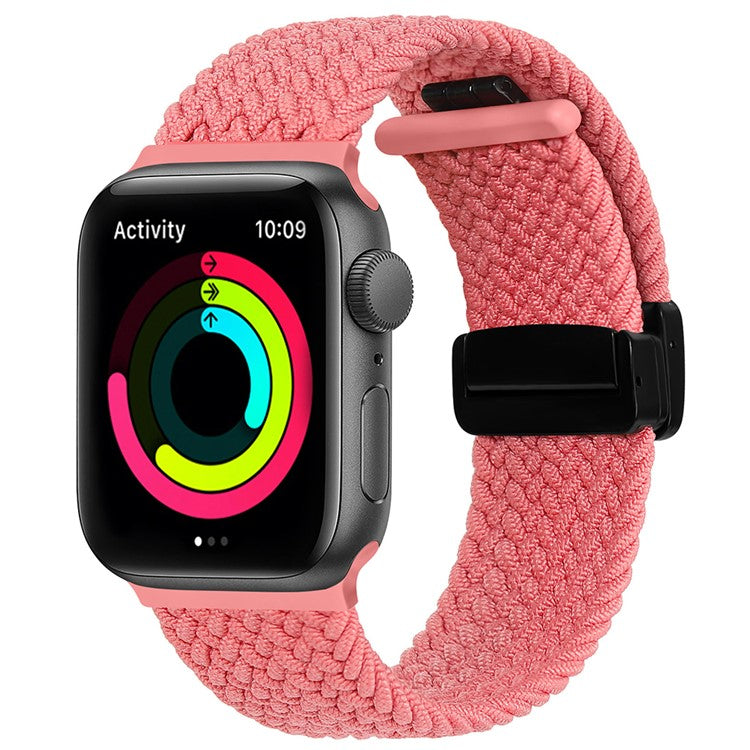 For Apple Watch 10 46mm / Ultra 2 / Ultra 49mm / 9 8 7 45mm / SE (2023) SE (2022) SE 6 5 4 44mm / 3 2 1 42mm Watch Strap Nylon Wristband - Pink