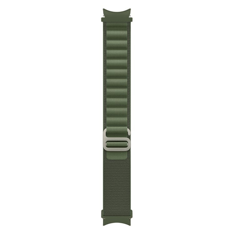 KALEBOL KLB-GSNL-001 For Samsung Galaxy Watch6 / Watch6 Classic / Watch 5 Nylon Watch Strap Adjustable Band - Army Green