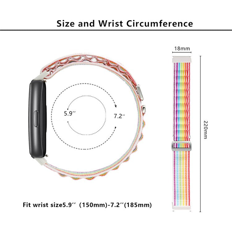 KALEBOL KLB-GSNL-001 for Huawei Band 7 Wrist Band Adjustable Nylon Breathable Straps - Multi-color