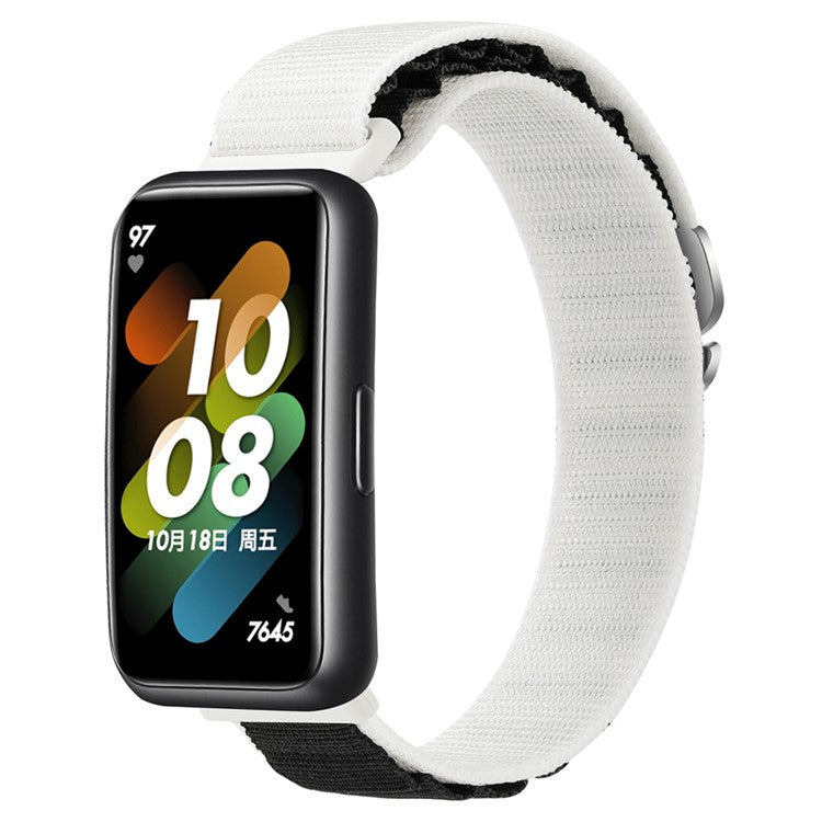 KALEBOL KLB-GSNL-001 for Huawei Band 7 Wrist Band Adjustable Nylon Breathable Straps - Starlight+Black