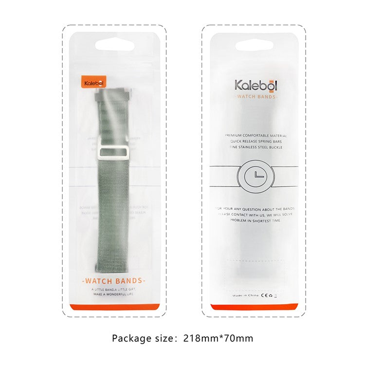 KALEBOL KLB-GSNL-001 for Huawei Band 7 Wrist Band Adjustable Nylon Breathable Straps - Starlight+Black