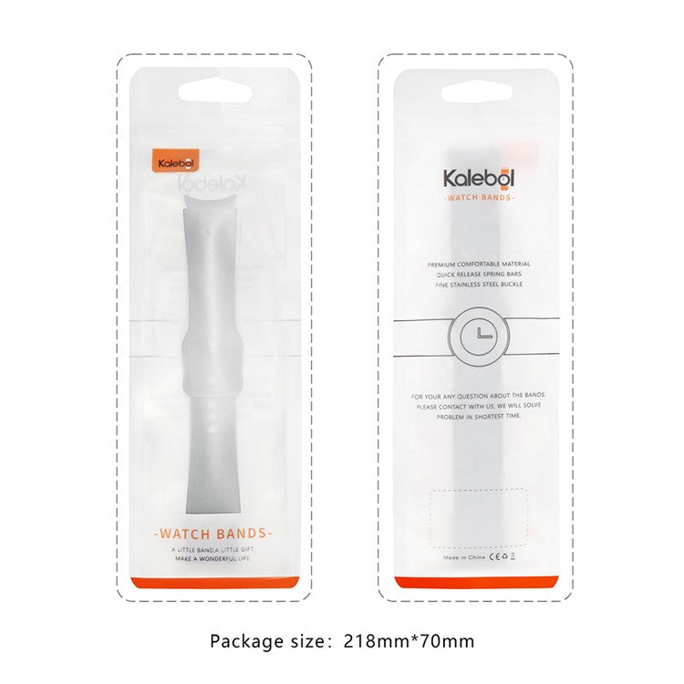 KALEBOL For Apple Watch Series 10 42mm / 9 8 7 41mm / SE (2023) SE (2022) SE 6 5 4 40mm / 3 2 1 38mm Silicone Watch Strap - White