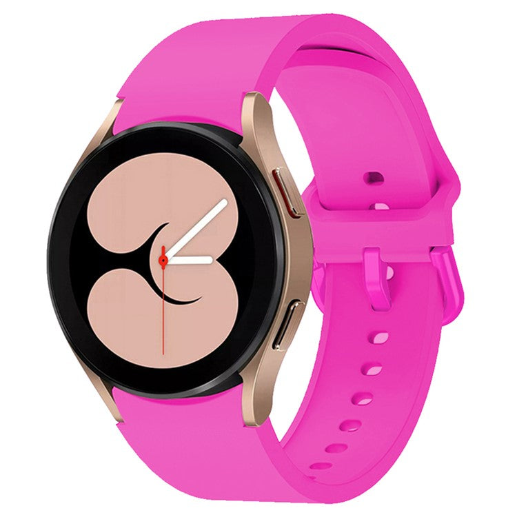 KALEBOL For Samsung Galaxy Watch FE 40mm / Watch4 / Watch 5 / Watch6 Silicone Watch Bands Waterproof Soft Strap - Pitaya