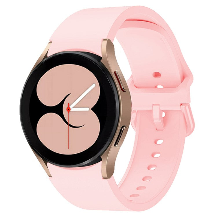 KALEBOL For Samsung Galaxy Watch FE 40mm / Watch4 / Watch 5 / Watch6 Silicone Watch Bands Waterproof Soft Strap - Soft Pink