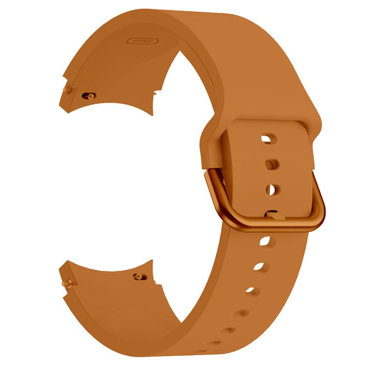KALEBOL For Samsung Galaxy Watch FE 40mm / Watch4 / Watch 5 / Watch6 Silicone Watch Bands Waterproof Soft Strap - Camel