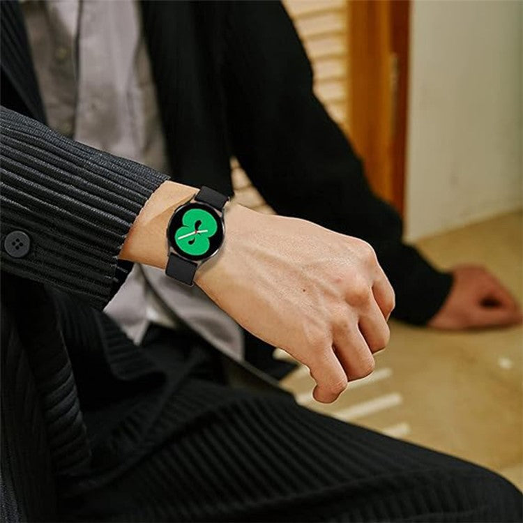 KALEBOL KLB-SXKGJ-001 18mm Universal Smartwatch Strap Silicone Replacement Wrist Band - Black