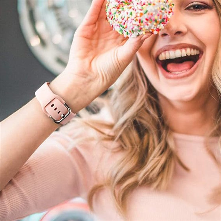 KALEBOL KLB-SXKGJ-001 18mm Universal Smartwatch Strap Silicone Replacement Wrist Band - Black