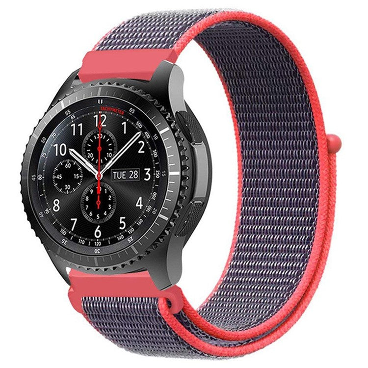 KALEBOL KLB-NLHH-001 For Samsung Galaxy Watch6 / Watch6 Classic Watch Strap 20mm Nylon Loop Band - Bright Pink