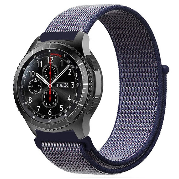KALEBOL KLB-NLHH-001 For Samsung Galaxy Watch3 45mm / Huawei Watch GT4 46mm Watchband 22mm Nylon Wrist Strap - Midnight Blue