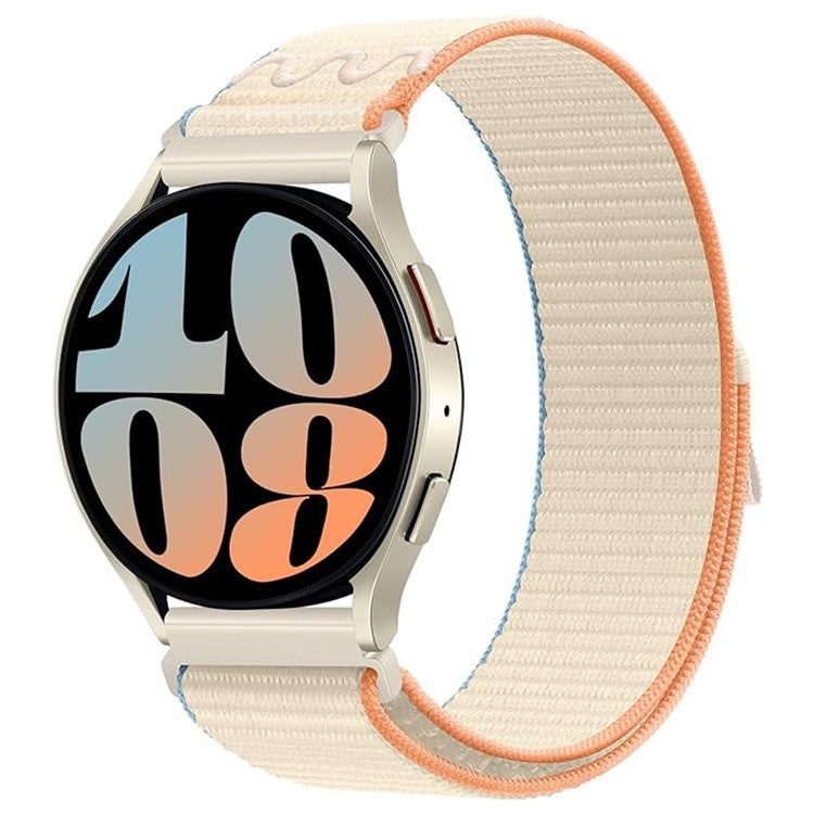 KALEBOL KLB-NLHH-002 For Samsung Galaxy Watch3 45mm / Huawei Watch GT4 46mm Nylon Band 22mm Watch Strap - Cream White