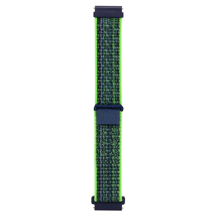 KALEBOL KLB-NLHH-002 For Samsung Galaxy Watch6 / Watch6 Classic 20mm Watch Band Nylon Loop Strap - Bright Green+Blue