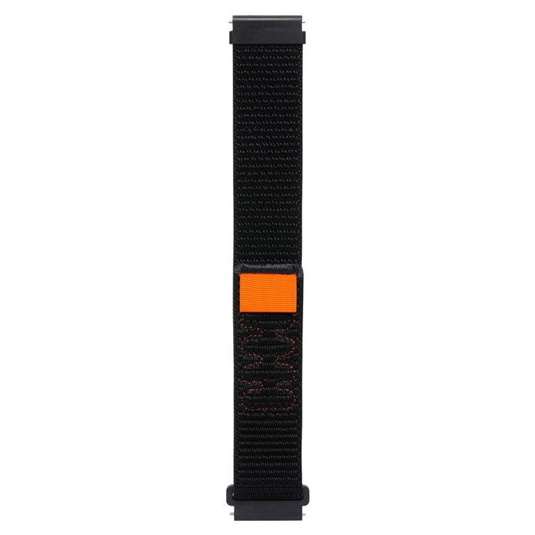 KALEBOL KLB-NLHH-002 For Samsung Galaxy Watch6 / Watch6 Classic 20mm Watch Band Nylon Loop Strap - Deep Black