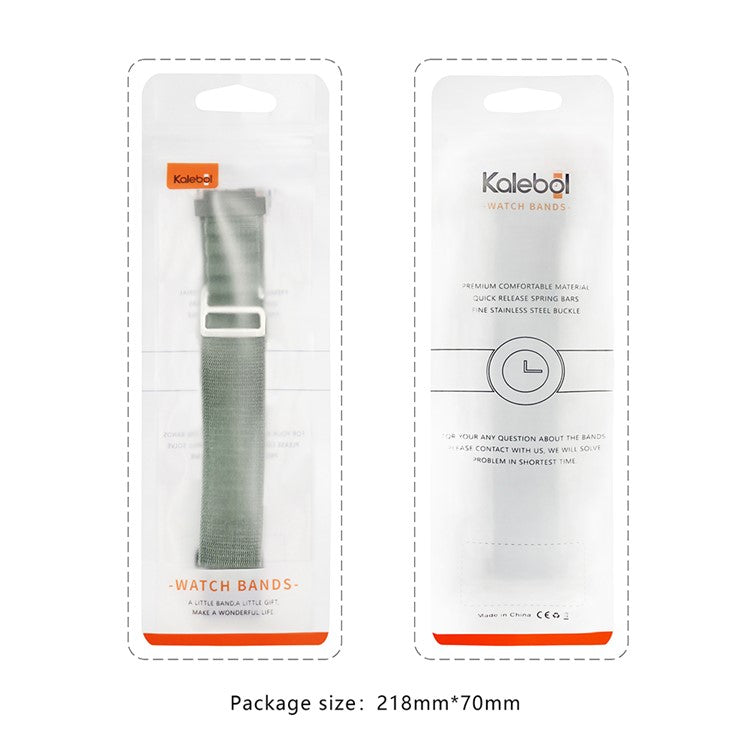 KALEBOL For Apple Watch Series 10 42mm / 9 8 7 41mm / SE (2023) SE (2022) SE 6 5 4 40mm / 3 2 1 38mm Watchband Nylon Strap - Cream White