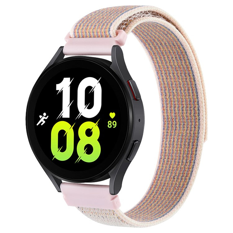 KALEBOL KLB-YJNLHH-001 For Samsung Galaxy Watch6 / Watch6 Classic Nylon Straps 20mm Watch Band Loop Fastener - Pink