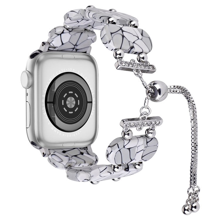 For Apple Watch Series 10 42mm / 9 8 7 41mm / 6 5 4 SE (2022) SE (2023) SE 40mm / 3 2 1 38mm Watch Strap Resin Bracelet - Crack Texture