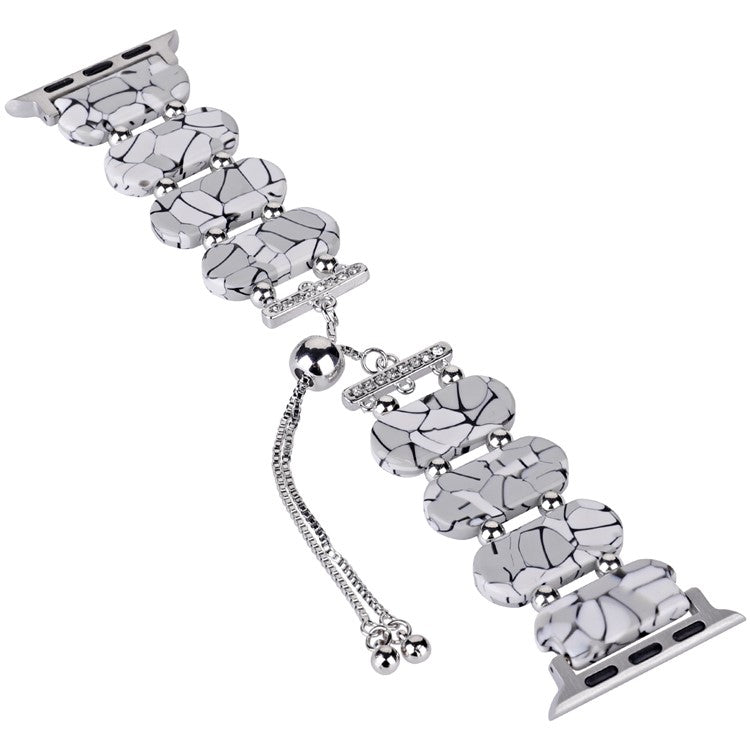 For Apple Watch Series 10 42mm / 9 8 7 41mm / 6 5 4 SE (2022) SE (2023) SE 40mm / 3 2 1 38mm Watch Strap Resin Bracelet - Crack Texture