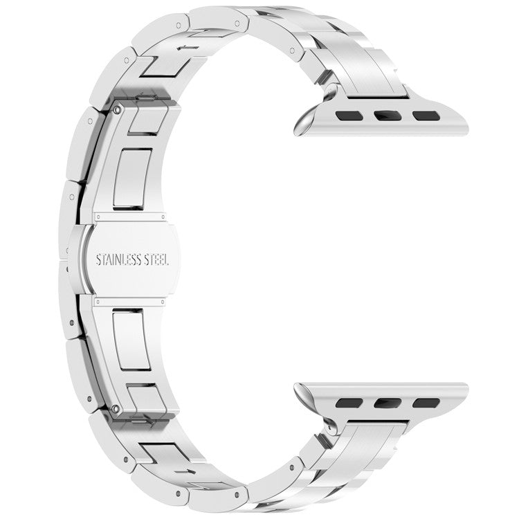 For Apple Watch 10 46mm / Ultra 2 / Ultra 49mm / 9 8 7 45mm / SE (2023) SE (2022) SE 6 5 4 44mm / 3 2 1 42mm Metal Smart Watch Band - Silver 2