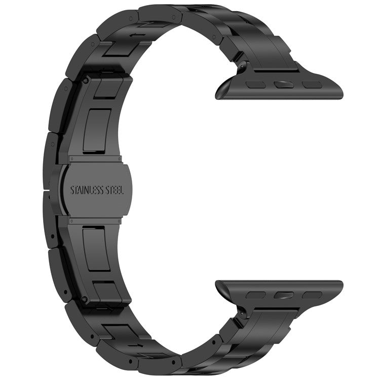 For Apple Watch 10 46mm / Ultra 2 / Ultra 49mm / 9 8 7 45mm / SE (2023) SE (2022) SE 6 5 4 44mm / 3 2 1 42mm Metal Smart Watch Band - Black