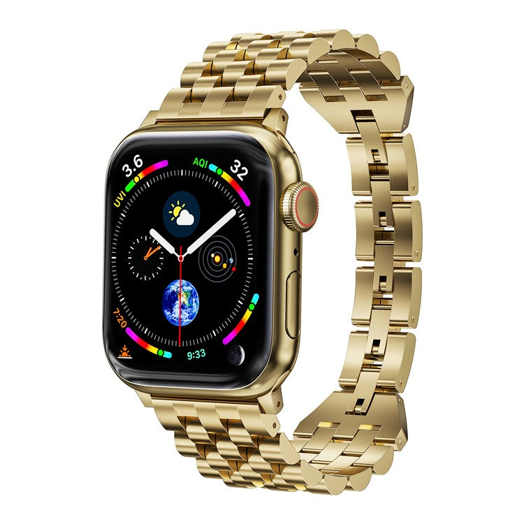 For Apple Watch Series 10 42mm / 9 8 7 41mm / SE (2023) SE (2022) SE 6 5 4 40mm / 3 2 1 38mm Metal Watchband - Gold