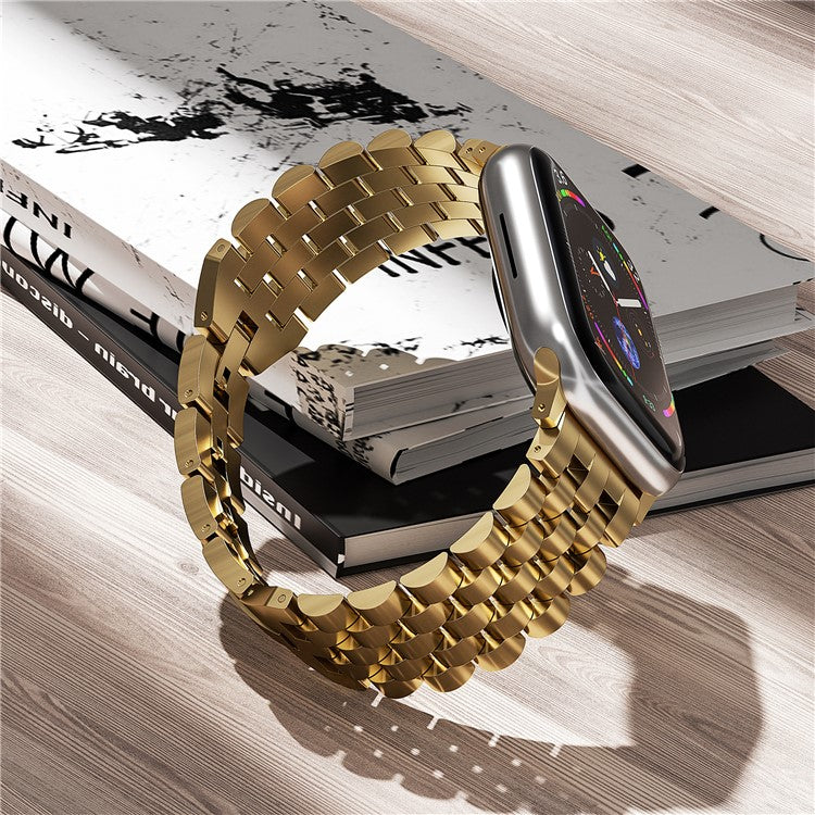 For Apple Watch Series 10 42mm / 9 8 7 41mm / SE (2023) SE (2022) SE 6 5 4 40mm / 3 2 1 38mm Metal Watchband - Gold