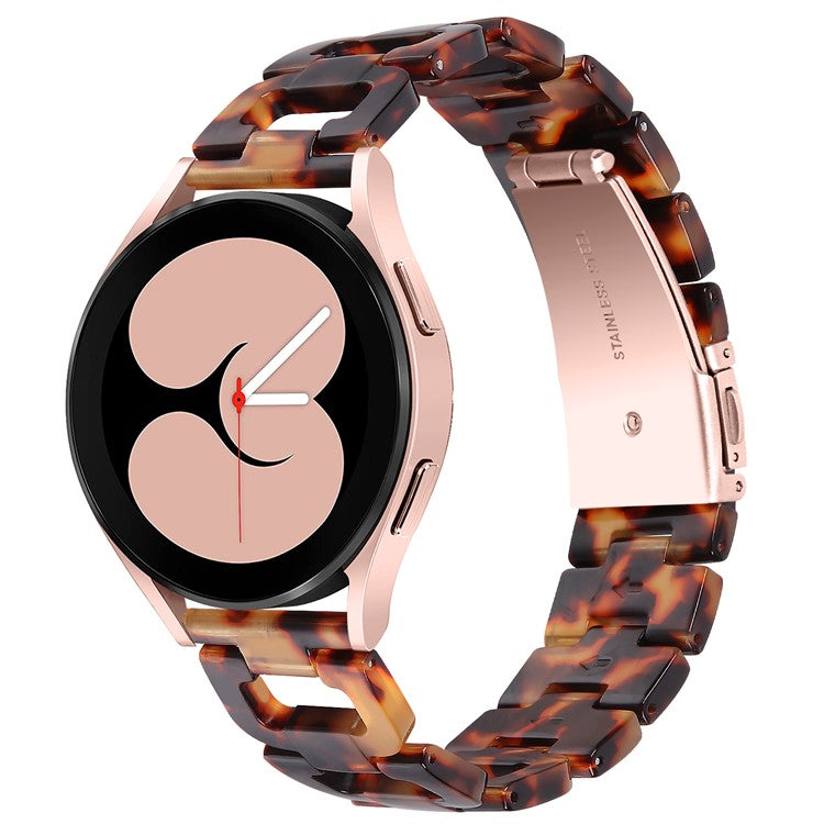 Watch Strap for Garmin Forerunner 645 / 645 Music D-Shape Resin Bracelet Watchband - Tortoiseshell
