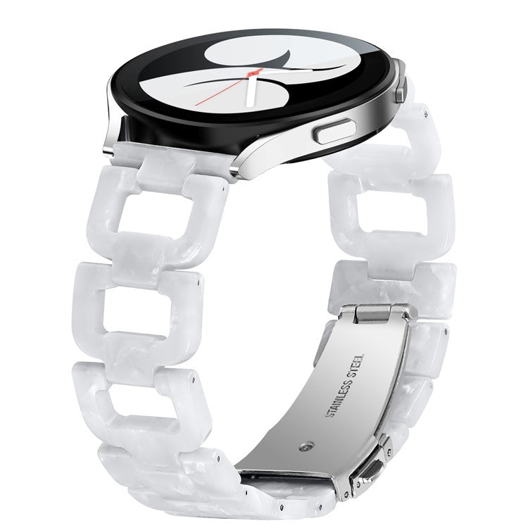 Watch Strap for Garmin Forerunner 645 / 645 Music D-Shape Resin Bracelet Watchband - Pearl White