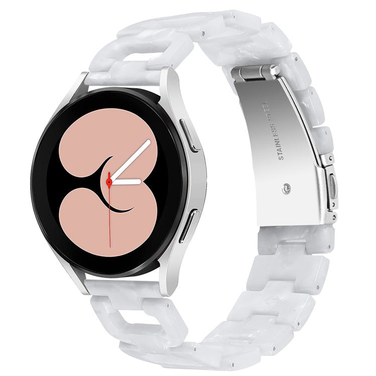 For Huawei Watch 2 / GT 2 42mm / GT 3 42mm D-Shape Strap Resin Smart Watch Band - Pearl White