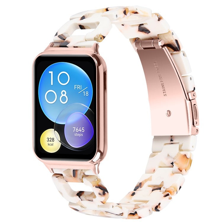 For Xiaomi Smart Band 8 Pro Smart Watch D-Shape Strap Resin Bracelet Watchband Replacement - Nougat