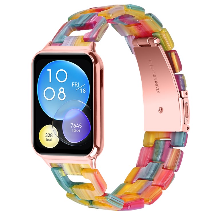 Watch Strap for Xiaomi Redmi Watch 4 D-Shape Resin Replacement Watchband - Rainbow