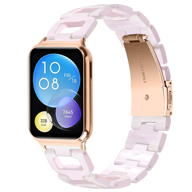 Watch Strap for Xiaomi Redmi Watch 4 D-Shape Resin Replacement Watchband - Mermaid Pink