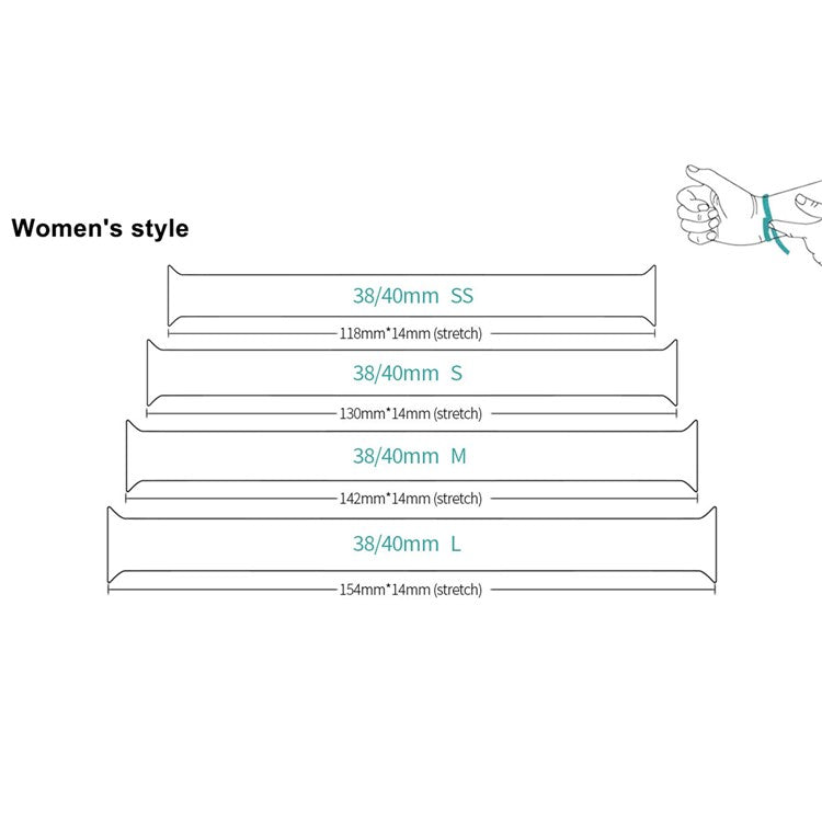 For For Apple Watch Series 10 42mm / 9 8 7 41mm / SE (2023) SE (2022) SE 6 5 4 40mm / 3 21 38mm Silicone Smartwatch Strap, Size: S - White