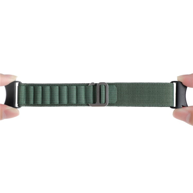 For Samsung Galaxy Watch FE 40mm / Watch6 / Watch6 Classic / Watch 5 / Watch4 Nylon Watch Strap G Hook Wristband - Green