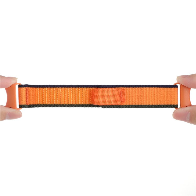 For Samsung Galaxy Watch FE 40mm / Watch6 / Watch 5 / Watch4 Trail Loop Strap Nylon Fabric Sport Watch Band - Orange / Dark Green