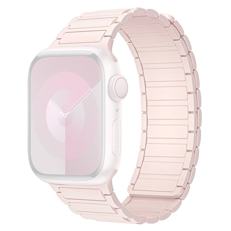 For Apple Watch Series 10 42mm / 9 8 7 41mm / 6 5 4 SE (2023) SE(2022) SE 40mm /  3 2 1 38mm Watchband Magnetic Strap - Official Bright Pink