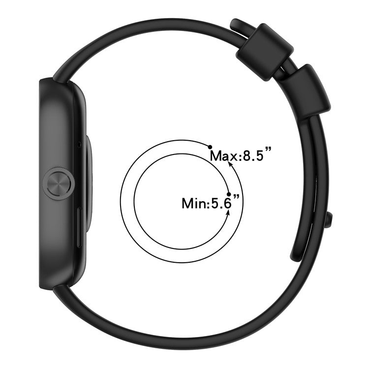 For Xiaomi Redmi Watch 4 / Smart Band 8 Pro Silicone Wrist Strap with Watch Case - Black