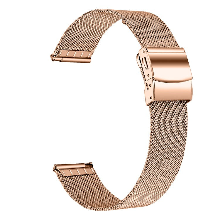 For Garmin Vivomove Luxe Milanese Replacement Strap 20mm Quick Release Watch Band - Rose Gold