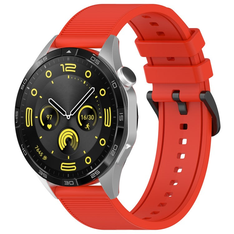 For Huawei Watch GT 4 / Garmin Venu 2 Watch Band 22mm Soft Silicone Wrist Strap - Red