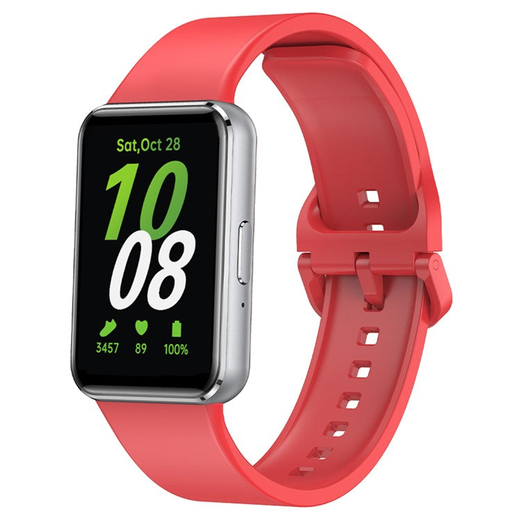 For Samsung Galaxy Fit3 Watch Band Soft Silicone Strap Replacement - Red
