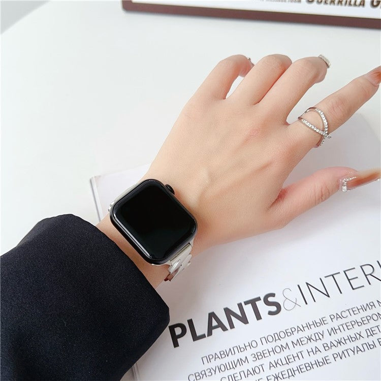 Zinc Alloy Band for Apple Watch 10 46mm / Ultra 2 / Ultra 49mm / 9 8 7 45mm / SE (2023) SE (2022) SE 6 5 4 44mm / 3 2 1 42mm Watch Strap - Gold