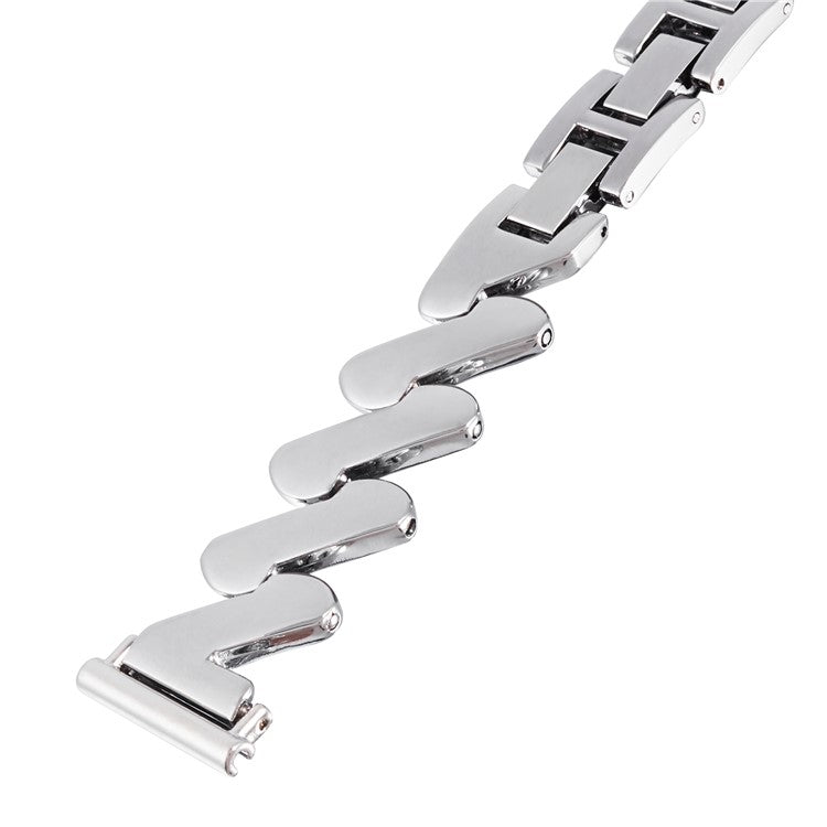 For Samsung Galaxy Watch3 45mm / Garmin Venu 3 Wristband 22mm Watch Strap Zinc Alloy - Silver