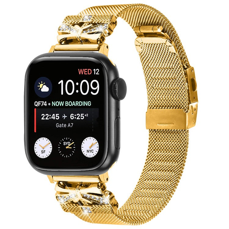 For Apple Watch 10 46mm / Ultra 2 / Ultra 49mm / 9 8 7 45mm / SE (2023) SE (2022) SE 6 5 4 44mm / 3 2 1 42mm Electroplating Watch Strap - Gold