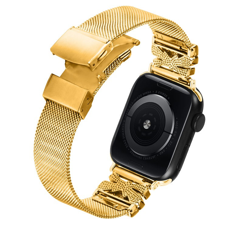 For Apple Watch 10 46mm / Ultra 2 / Ultra 49mm / 9 8 7 45mm / SE (2023) SE (2022) SE 6 5 4 44mm / 3 2 1 42mm Electroplating Watch Strap - Gold