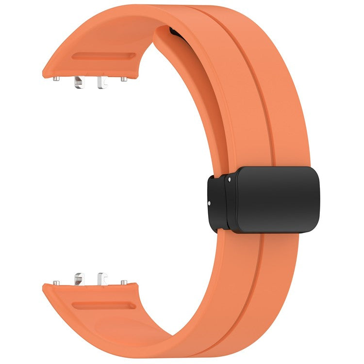 For Samsung Galaxy Fit3 Silicone Watch Band Folding Buckle Sport Replacement Straps - Orange
