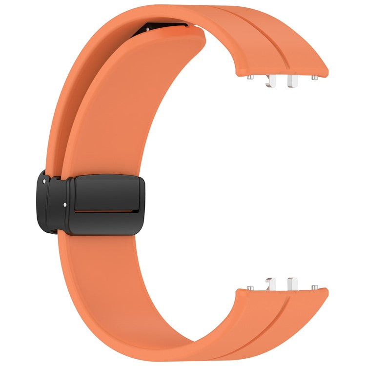 For Samsung Galaxy Fit3 Silicone Watch Band Folding Buckle Sport Replacement Straps - Orange