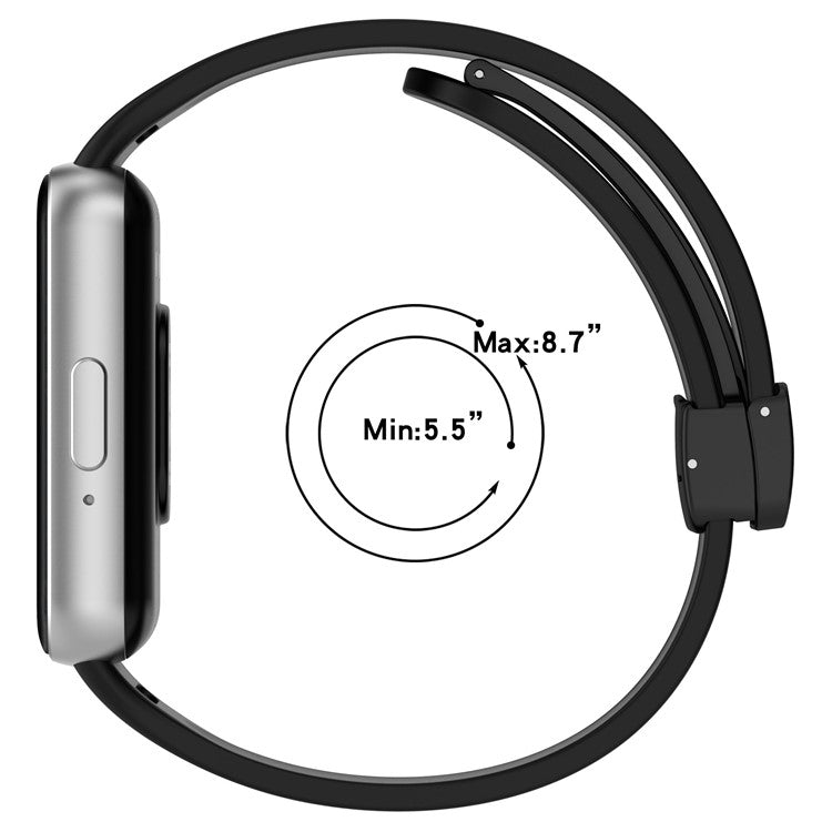 For Samsung Galaxy Fit3 Silicone Watch Band Folding Buckle Sport Replacement Straps - Orange