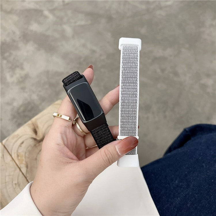 For Fitbit Charge 5 / 6 Nylon Strap Quick Release Sport Watch Band - Black