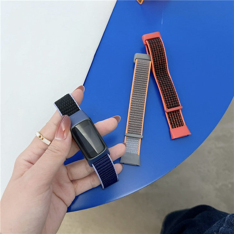 For Fitbit Charge 5 / 6 Nylon Strap Quick Release Sport Watch Band - Black