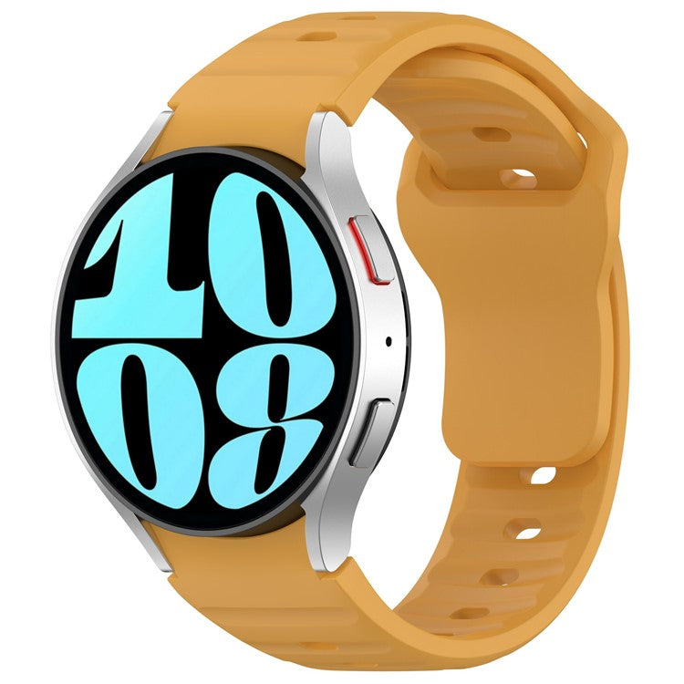 For Samsung Galaxy Watch FE 40mm / Watch4 / Watch 5 / Watch 5 Pro / Watch6 Silicone Sport Bands Replacement Wristband - Yellow