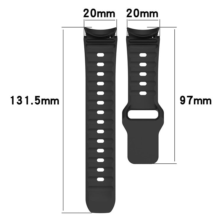 For Samsung Galaxy Watch FE 40mm / Watch4 / Watch 5 / Watch 5 Pro / Watch6 Silicone Sport Bands Replacement Wristband - Yellow