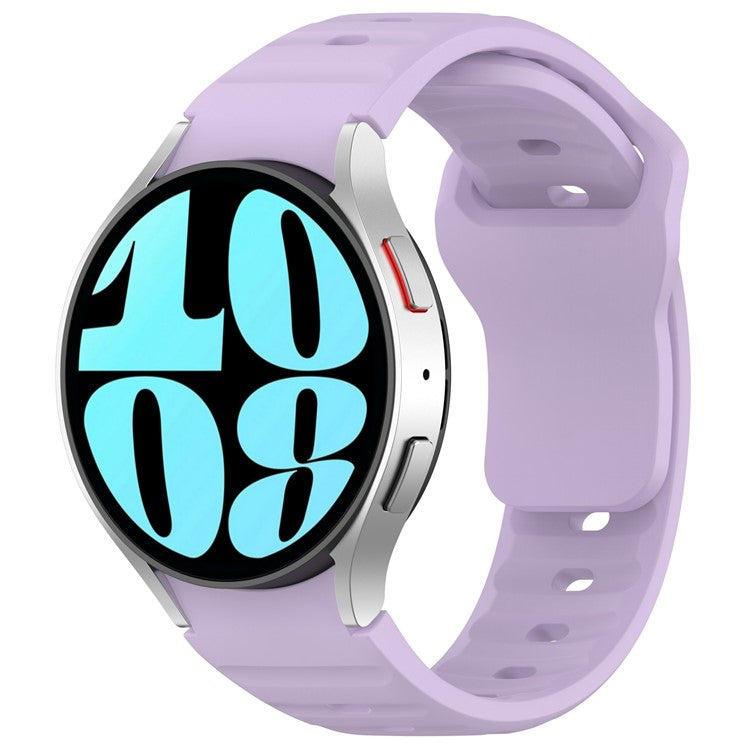 For Samsung Galaxy Watch FE 40mm / Watch4 / Watch 5 / Watch 5 Pro / Watch6 Silicone Sport Bands Replacement Wristband - Purple